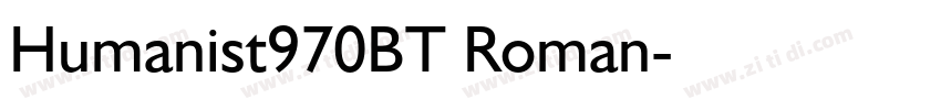 Humanist970BT Roman字体转换